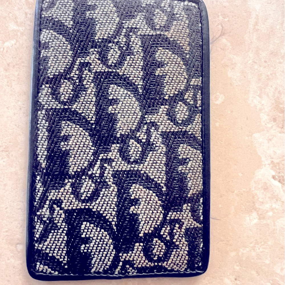 Vintage Dior Card Case- Blue Logo